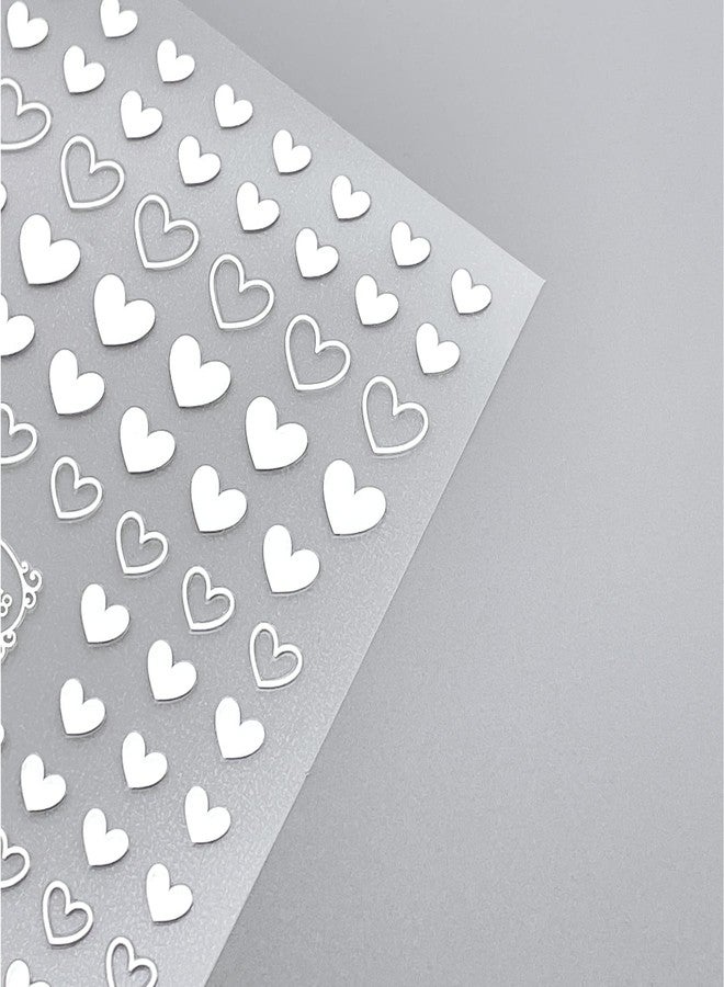 IHUKEIT Black and White Hearts Stars Nail Stickers for Women Girls Kids Nail Decoration Self Adhesive Nail Art Decals for Natural Fingernails and Acrylic Nails Designs (Pack of 10) - Image 2
